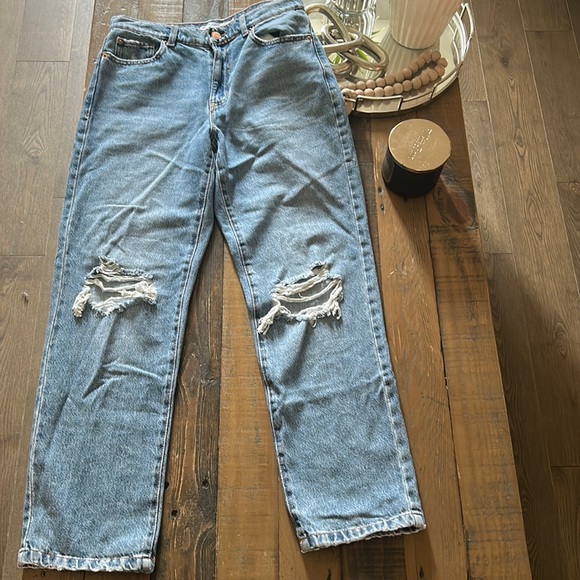 Garage DENIM Coupe Droite Vintage Straight Blue Jeans - Picture 1 of 2